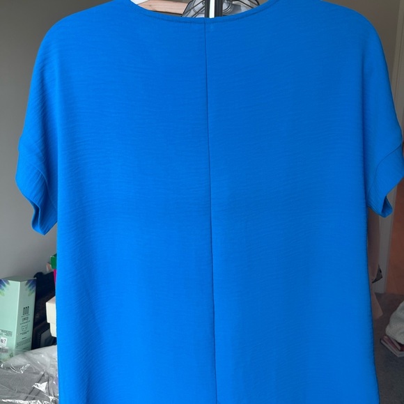 Zenana Women's Blue V-Neck Top S - Picture 4 of 6